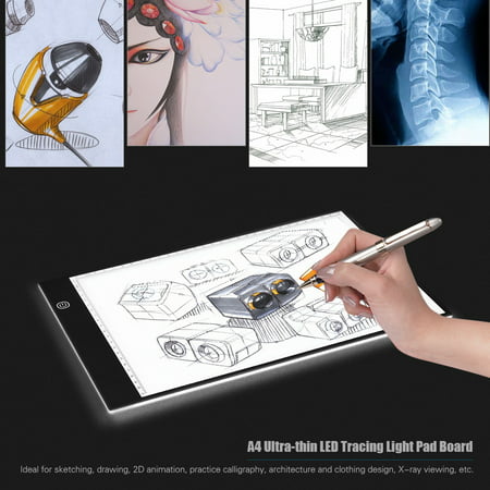 A4 Light Box Adjustable Brightness Light Pad LED Light Board with USB Cable for Diamond Painting Sketching Animation X-RAY Light Drawing